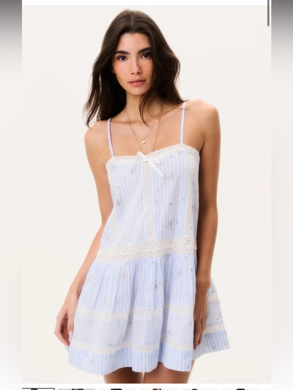 LoveShackFancy Vionett Cotton Mini Dress- size Large